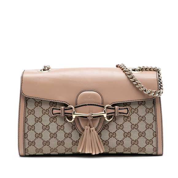 Pre-Loved Gucci Medium GG Canvas Emily Shoulder Bag